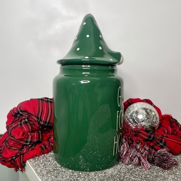 Rae Dunn Holiday Cookie Jar Green Gnome For The Holidays Christmas Decor New - Picture 4 of 9